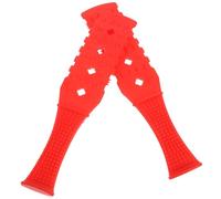 Hemobllo Massaggiatore Corpo in Silicone 2 Pezzi Rosso per Vita e Fianchi, Strumento Multifunzionale per Promuovere la Circolazione Sanguigna, per Casa e Ufficio