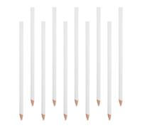 Hemobllo Matite da Disegno Bianche per Ceramica e Vetro, 10 Pezzi in Legno Eccellente Performance e Multifunzionali per Studenti e Artigiani