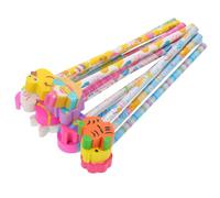 Hemobllo Matite Hb in Legno per 24 Pezzi con Gomma senza Lattice, Matite da Scrittura e Disegno con Motivi Colorati, Set Scuola per Uso Quotidiano e Correzione Errori Stile Stile Casuale