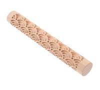 Hemobllo Mattarello in Legno per Argilla con Motivo Unico Strumento Multiuso per Ceramica e Scultura Bastone per Modellare Clay Accessorio Artigianale Resistente e Confortevole