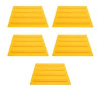 Hemobllo Mattoni Ciechi in Pvc Arancione per Marciapiede e Pavimento, Forma a Strisce Forate, Facile da Rimuovere, Adesivi per Percorsi Pedonali Sicuri 5 Pezzi