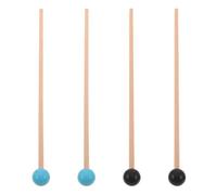 Hemobllo Mazzuole in Gomma e Legno per Xilofono e Tamburi Bassi Manico Antiscivolo Suono Chiaro per Principianti e Appassionati di Strumenti Musicali