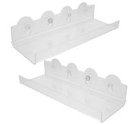 Hemobllo Mensola per Piante da Finestra in Acrilico con Ventose, Set 2 Pezzi, Scaffale Salvaspazio per Piante Grasse ed Erbe Aromatiche da Interno, Supporto Estensibile Davanzale