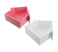 Hemobllo Mensole da Parete a Forma di Casa in Legno Bianco, Set 2 Pezzi, Mensole Angolari Sospese Salvaspazio per Cameretta, Espositore Decorativo Multiuso per Soggiorno e Ingresso