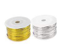 Hemobllo Metalliche 100M per Imballaggio Regali e Dolci 2 Pezzi Resistente e Riutilizzabile per Sacchetti Pane e Caramelle Facile Usare