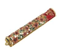 Hemobllo Mezuzah Porta Decorazione in Metallo con Pergamena Sacra Benedizione Ebraica per Ingresso Casa Ornamento Religioso Resistente e Unico