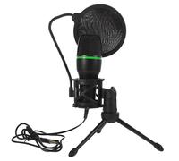 Hemobllo Microfono da Gaming USB Condensatore Nero Asta in Metallo e Plastico, Qualità di Registrazione e Trasmissione per Uso Quotidiano e Dirette Live Colore Casuale