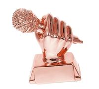 Hemobllo Microfono in Resina Per Gara Canora e Premi Musicali Divertente Comunità Scolastica Premio Per Competizioni e Festività