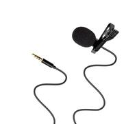Hemobllo Microfono Lavalier Clip-on Omnidirezionale per Laptop e Smartphone, Design Clip, Registrazione Hands-free in Plastico e Metallo Jack 3.5mm per Lezioni All'aperto e Interviste