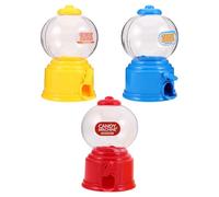 Hemobllo Mini Distributore Automatico di Caramelle in Plastica da 3 Pezzi, Compatto e Portatile Rotazione Facile, per Feste, Compleanni e Bomboniere