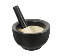 Hemobllo Mini Mortaio e Pestello da Laboratorio in Ceramica Antiscivolo Strumento Ergonomico per Macinare Spezie Integratori e Pillole Utensile Pratico e Durevole per Farmacia e Cucina