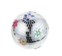 Hemobllo Mini Palla da Discoteca a Specchio in Vetro Ornamentale, Decorazione Sospesa per Feste ed Eventi, Sfere Riflettenti per Illuminazione Scenica