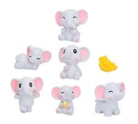 Hemobllo Miniature Elefanti in Resina per Bonsai Decorazioni da Tavolo Compatte e Resistenti Statuette Animali Adorabili per Casa Ufficio e Giardino Design Elegante e Vario