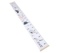 Hemobllo Misuratore Altezza, in Legno Righello da Parete Educativo | Layout Cartoon, Scale Stampate e Colori Delicati, per Camere e Aree Gioco, Riutilizzabile