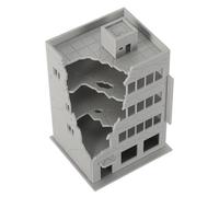Hemobllo Modello Architettonico 1:144 di Edificio in Rovina in Plastica Dettagli Realistici e Facile Assemblaggio per Paesaggi Urbani e Scenari Ferroviari