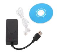 Hemobllo Modem Fax USB Nero Doppia Porta USB in Abs, Plug And Play, Versatile per Computer e Fax, per Networking in Ufficio e Ambiente Business
