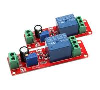 Hemobllo Modulo Relè di Ritardo 12v Dc per Sistemi Elettrici Automotive, Controllo Temporizzato Regolabile in Plastica, Confezione da 2 Pezzi per Progetti