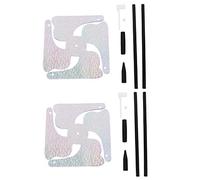 Hemobllo Mulino a Vento per Uccelli 2 Pezzi in Pet Resistente, Dispositivo per Esilio degli Animali da Giardino, Decorazione Riflettente per Protezione Orto e Cortile Esterno