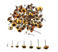 Hemobllo Occhi di Vetro per Bambole e Peluche 100 Pezzi Bulbi Oculari Artigianali in Vetro Marrone 3-12 MM per Lavori Artigianali da Cucire e Infeltrimento ad Ago Accessori per Creazione