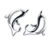 Hemobllo Orecchini Delfino Piccoli in Argento Eleganti Punti Luce per Donna Gioielli da Spiaggia Raffinati per Festa e Uso Quotidiano