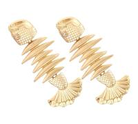 Hemobllo Orecchini Donna Design Semplice e Delicato in Lega Oro a Forma Pesce Durata, 1 Colore Casuale per Quotidiano e Feste