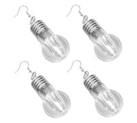 Hemobllo Orecchini Pendenti a Forma Di Lampadina, 2 Paia Di Orecchini Da Festa Luminosi in Plastica e Resina, Accessori Per Donne Per Feste, Vita Quotidiana e Regali Creativi