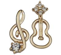 Hemobllo Orecchini Perno Asimmetrici con Note Musicali e Violino in Design Elegante e Delicato Accessorio per Donne Amanti della Musica per Uso Quotidiano e Feste