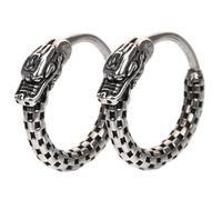 Hemobllo Orecchini Uomo Vintage Dragone Anello Rotondo Gothic Nichel e Piombo Design Elegante per Uso Quotidiano e Occasioni Speciali