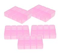 Hemobllo Organizer Per Medicinali Portatile 5 Scomparti Custodia Sigillante Per Pillole Compatta e Resistente Per Uso Quotidiano