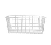 Hemobllo Organizzatore Per Congelatore Cestello Metallico Bianco 28x21,5x12 Cm Contenitore Per Verdure Frigorifero Cestino Portaoggetti Grande Capacità Per Cucina