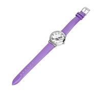 Hemobllo Orologio al quarzo con puntatore luminoso della strega orologio modello strega di Halloween cinturino in pelle orologio regalo per bambini i bambini guardano Cartone animato alunni
