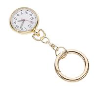 Hemobllo Orologio da Tasca Medico da Donna con Portachiavi in Lega di Zinco, Design Semplice e Stile Elegante, Facile da Leggere e Portatile, per Infermieri, Può essere Appeso a Cintura