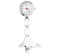 Hemobllo Orologio da Tasca per Infermiere Bianco in Lega Design Semplice, Facile da Leggere e Decorativo, per Decorare L’Abbigliamento Professionale