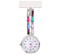 Hemobllo Orologio da taschino per bambini, infermiera, orologio da infermiera, digitale, al quarzo, con motivo floreale, ideale come regalo di Natale, stile 1, 9X4CM,