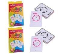 Hemobllo Orologio Didattico Digitale e Gioco Educativo per Ragazzo Ragazza 2-9 Anni, Schede Didattiche per Imparare a Leggere L’, Kit attività Colorato per Lezioni e Gioco di Gruppo 2 Pezzi