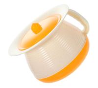 Hemobllo Padella Di Plastica Contenitore Per Raccolta Urina Vaso Da Notte Per Casa Sputacchiera Con Coperchio Vasino Portatile Leggero e Compatto Facile Da Pulire e Trasportare