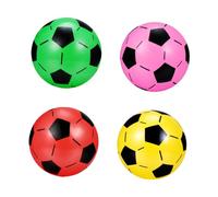 Hemobllo Pallone da Calcio Gonfiabile per Bambini 6 Colori Vivaci Materiale Plastico Resistente Attività Indoor e Outdoor