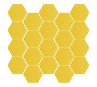 Hemobllo Pannelli Fonoassorbenti Esagonali in Feltro Giallo, 20 Pezzi, Bacheca Memo per Ufficio e Casa, Riduzione Rumore, Display Foto e Appunti