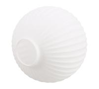 Hemobllo Paralume E27 in Vetro Bianco Rigato per Lampada a Sospensione | Copertura Sferica, Installazione Rapida, Luce Diffusa Uniforme, per Appartamento e Hotel