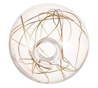 Hemobllo Paralume in Vetro Trasparente a Globo da 100 MM Filo di Alluminio Dorato Coprilampada per Lampadina Piccola G9 Sostituzione per Lampade a Sospensione e Plafoniere Illuminazione