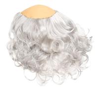 Hemobllo Parrucca Calva Riccia Bianca da Adulto Unisex, Accessorio per Costume Cosplay da Vecchio, per Feste, Halloween e Spettacoli Teatrali, Design Naturale e Facile da Indossare