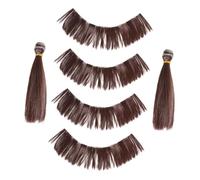 Hemobllo Parrucche Per Bambole Lisce 6 Pezzi Da 15 Cm in Seta Ad Alta Temperatura, Extension Per Chioma Artigianali Fai Da Te, Forniture Per Acconciature Bambine e Ricrescita Chioma Bambole