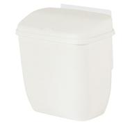Hemobllo Pattumiera da Muro Bianca in Plastica Coperchio, Contenitore Rifiuti da Muro Salvaspazio per Cucina, Accessorio Appeso per Porta Armadio