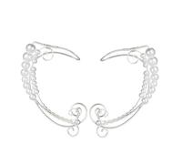 Hemobllo Pearl Ear Cuff Earrings per Donne Design Elegante Forma d Orecchio Non Piercing Materiale Sicuro e Durevole Accessorio Moda Chic