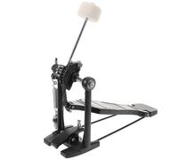 Hemobllo Pedale per Grancassa in Lega di Alluminio Nero Design Antiscivolo e Alta Resistenza all'Usura, Accessorio Professionale per Batteria Acustica e Jazz, Include Chiave per Tamburo