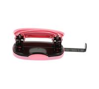 Hemobllo Perforatrice Doppia da Scrivania per Carta e Materiali Multipli Strumento Resistente per Ufficio Scuola e Progetti Creativi Puncher per Carta Cartoncino e Colore Rosa