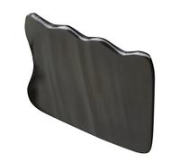 Hemobllo Piastra Massaggiante in Corno Naturale Nera Ondulata Tavola Raschiante Multifunzionale per Massaggio al Collo e Schiena Strumento per Massaggi Estetici e Terapie Spa Domestiche