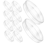Hemobllo Piastre di Petri Coperchio 10 Pezzi in Plastica Ps, Doppio Scomparto, per Esperimenti di Laboratorio in Microbiologia e Biologia Cellulare
