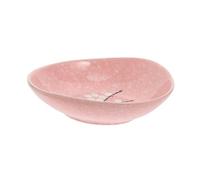 Hemobllo Piatto Ceramica Dipinto Mano con Design Creativo Piatto per Condimenti e Stoccaggio Cibo Leggero e Sicuro per Casa e Ristorante Vassoio Decorativo Rosa