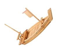 Hemobllo Piatto da Portata per Sushi in Bambù a Forma di Barca 51,5 CM | Design Giapponese Elegante, Effetto Decorativo, Capienza Ampia, per Sashimi e Servizio in Casa o Ristorante